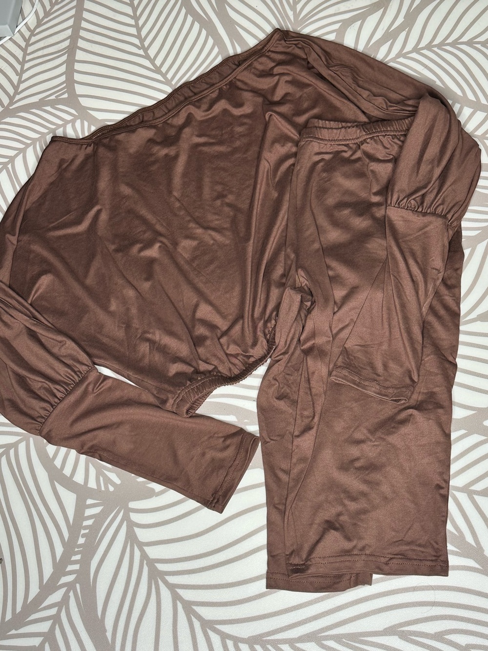 Brown Two-Piece Capri Set